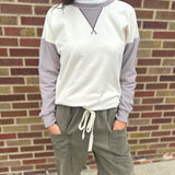 Drop Shoulder Brushed Knit Crewneck