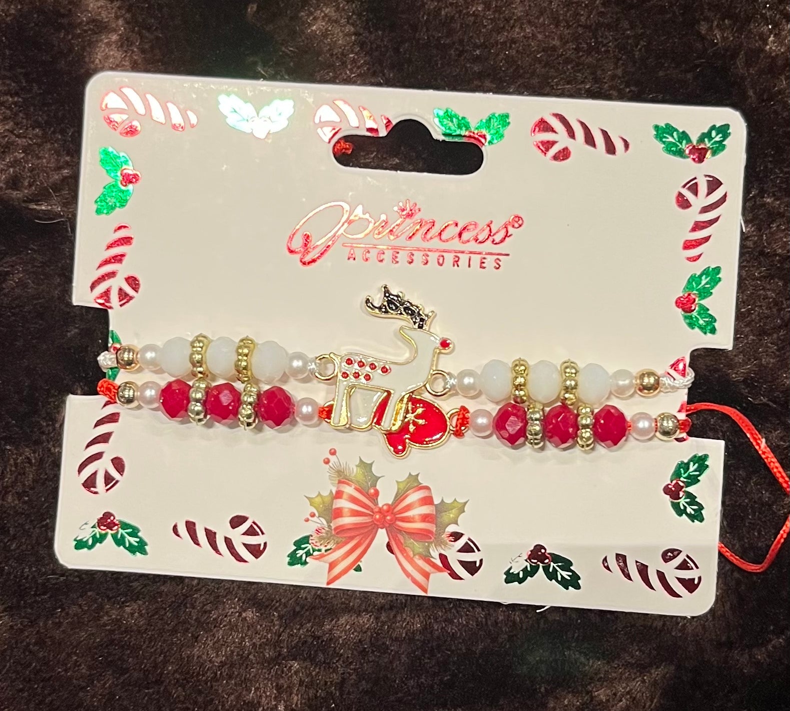 Christmas Theme Beaded Bracelet