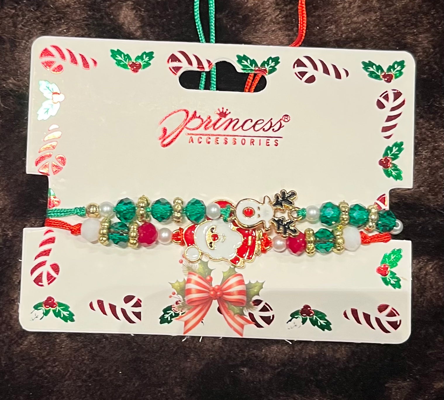 Christmas Theme Beaded Bracelet