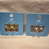 Channel Chunky Plain Hoop Earring