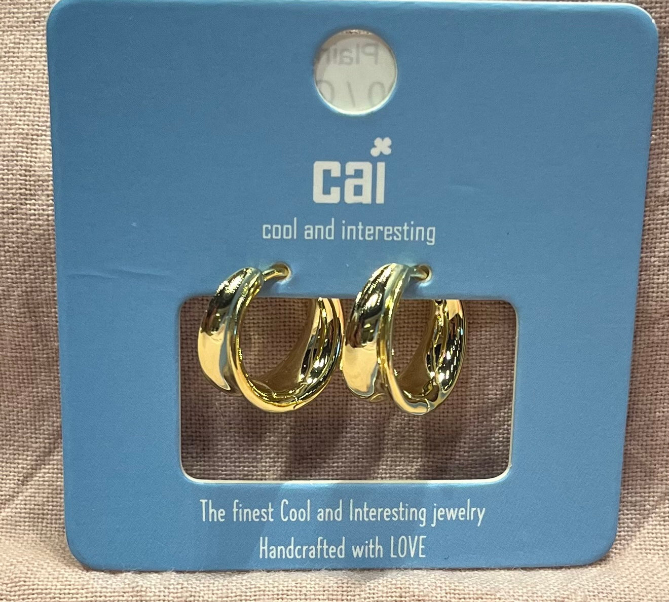 Channel Chunky Plain Hoop Earring