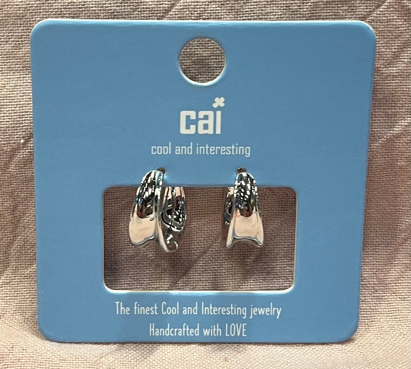 Channel Chunky Plain Hoop Earring