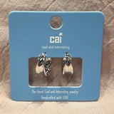 Channel Chunky Plain Hoop Earring