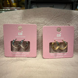 Round Chunky Plain Huggie Hoop Earring