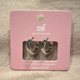 Round Chunky Plain Huggie Hoop Earring