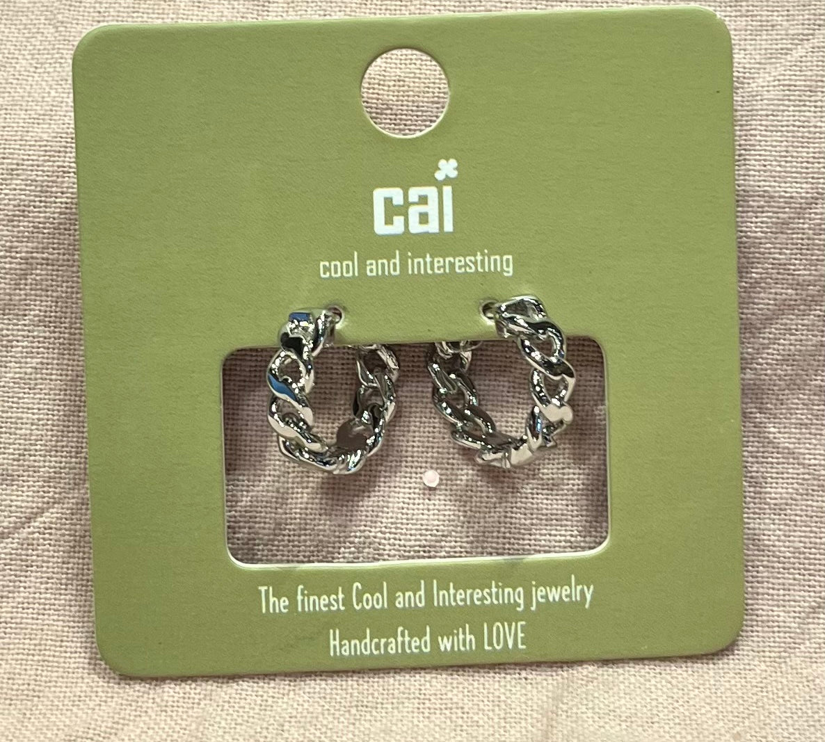 Chunky Chain Plain Hoop Earring