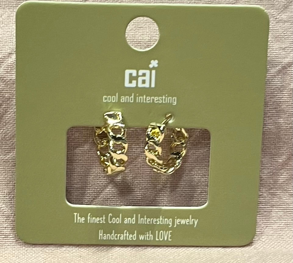 Chunky Chain Plain Hoop Earring