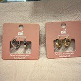 Banded Chunky Plain Hoop Earring