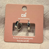 Banded Chunky Plain Hoop Earring