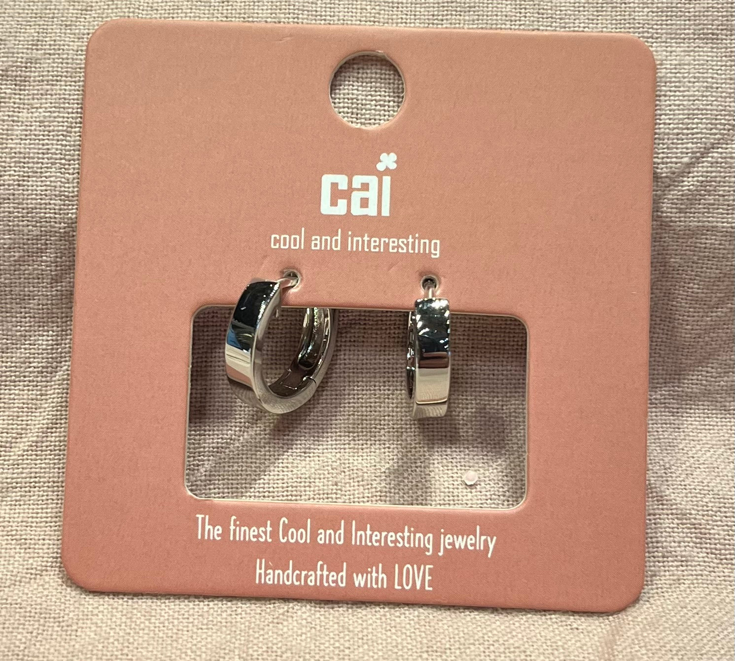 Banded Chunky Plain Hoop Earring