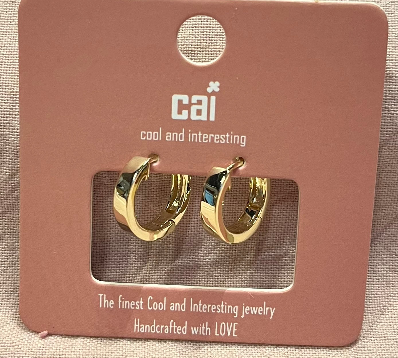 Banded Chunky Plain Hoop Earring