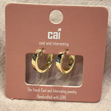 Banded Chunky Plain Hoop Earring