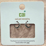 Pave Stone Huggie Earring