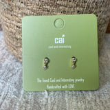 Round Dangle Cz Earring