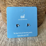 Silver Butterfly Earring