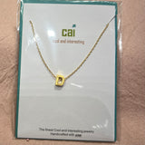 Initial Block Letter Necklace