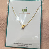 Initial Block Letter Necklace