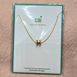 Initial Block Letter Necklace