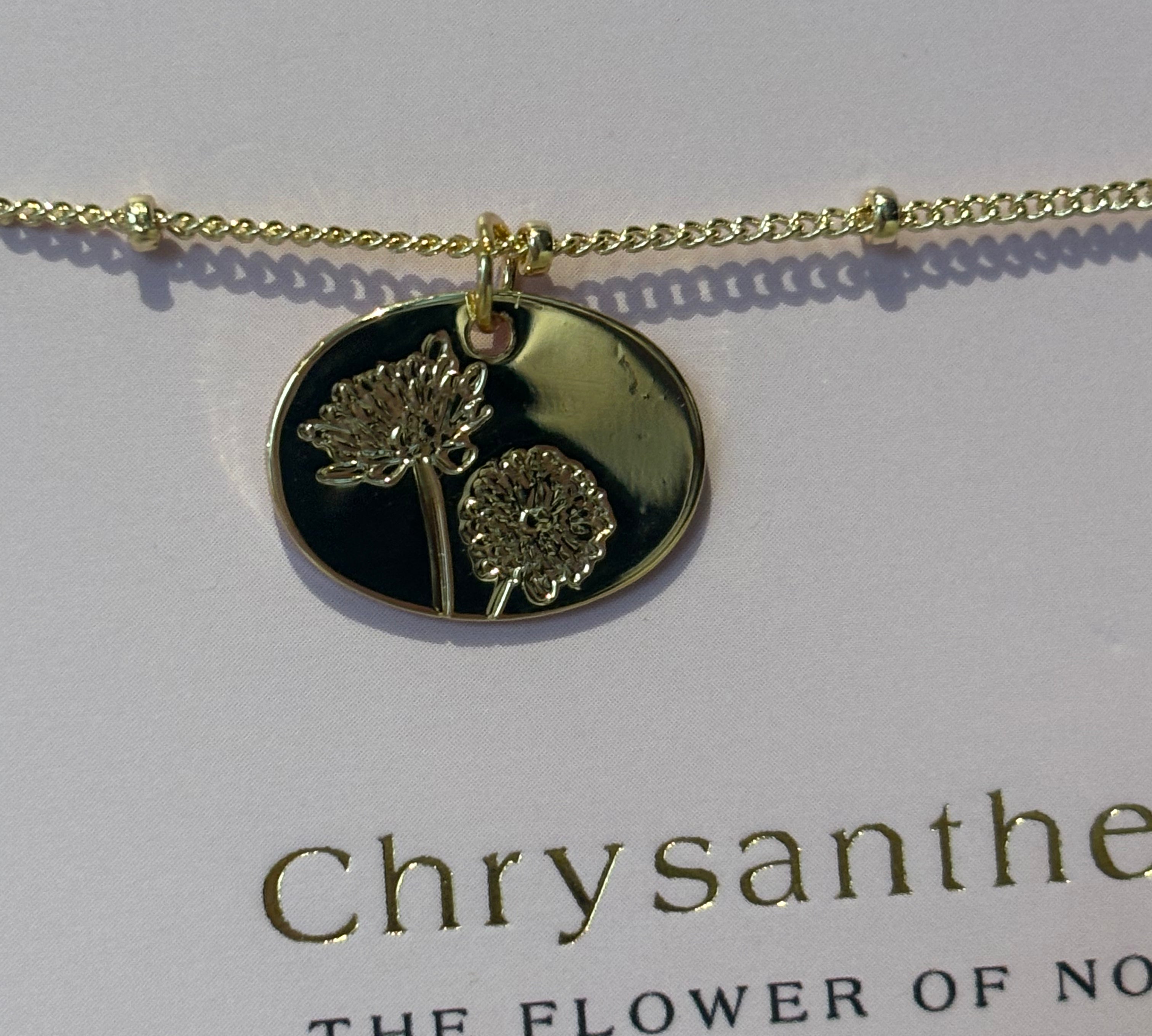 Birth Month Flower Necklace