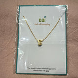 Initial Block Letter Necklace