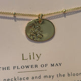 Birth Month Flower Necklace