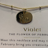 Birth Month Flower Necklace