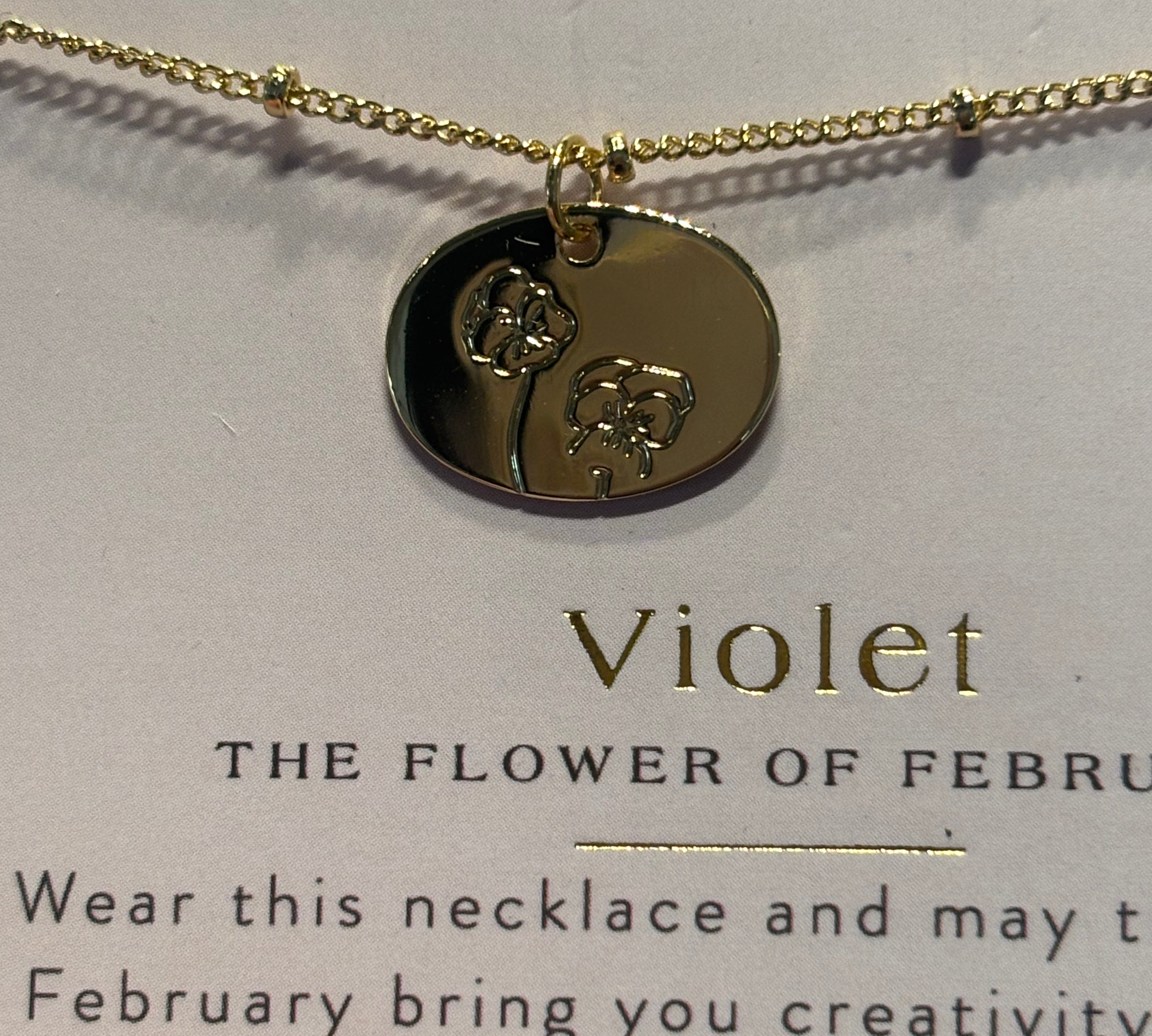 Birth Month Flower Necklace