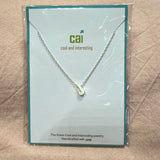 Initial Block Letter Necklace