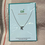 Initial Block Letter Necklace