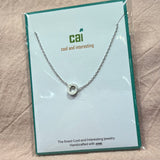 Initial Block Letter Necklace