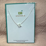 Initial Block Letter Necklace