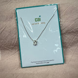 Initial Block Letter Necklace