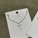Ruthie Rhinestone Cross Necklace