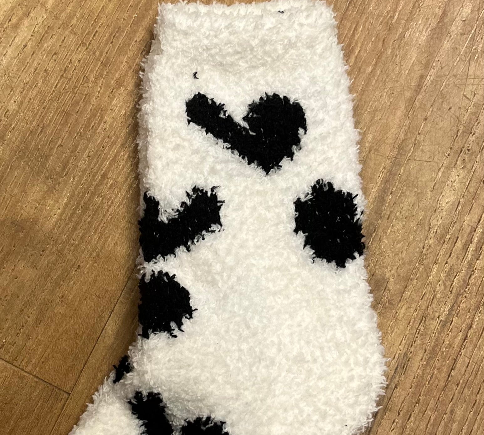 Heart Printed Fuzzy Socks