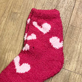 Heart Printed Fuzzy Socks