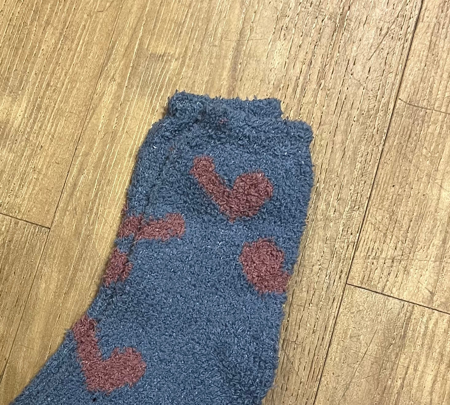 Heart Printed Fuzzy Socks