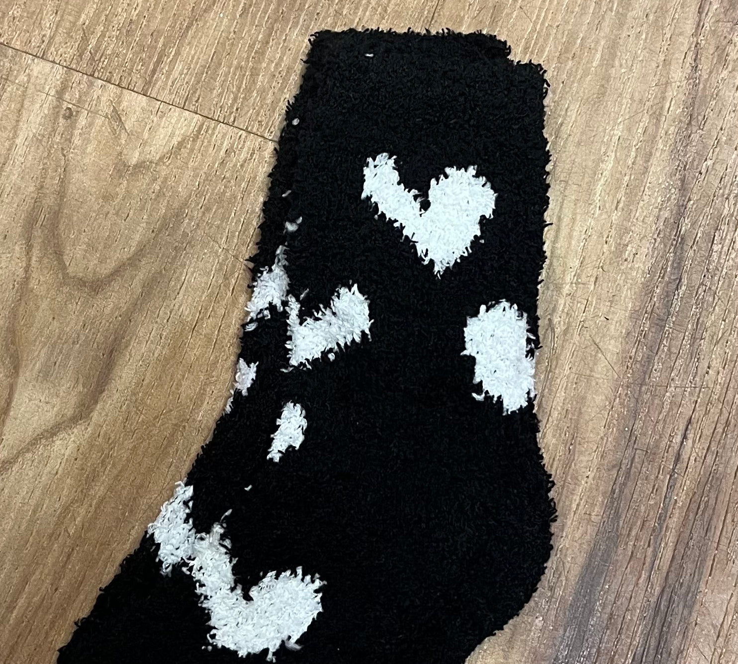 Heart Printed Fuzzy Socks
