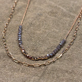 Kay Gold/Grey Beaded Layered Necklace