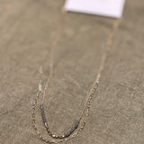Kay Gold/Grey Beaded Layered Necklace