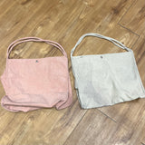 Corduroy Tote Bag w/ Snap Button