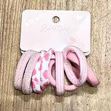 Pretty in Pink Rolled Hair Tie Set