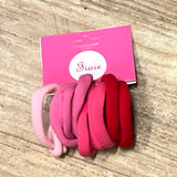 Shades of Pink  Elastic Hair Tie Set