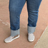 Mid Rise Dark Wash Cuffed Slim Straight Lovervet Jeans
