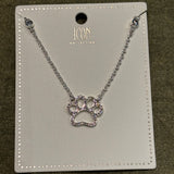 Rhinestone Paw Necklace