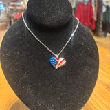 Americana Heart Necklace/Earring Set