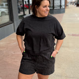 Mineral Washed Knit Shorts