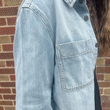Vintage Wash Cropped Denim Shirt