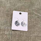 Round Iowa Earring