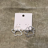 Silver Paw Earring