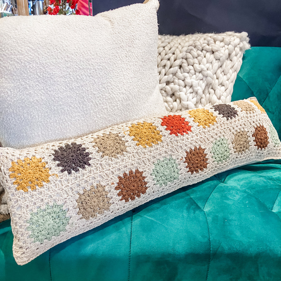 Granny Square Lumbar Pillow 36"